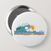 Badge Rond 10 Cm Islamorada. (Devant & derrière)