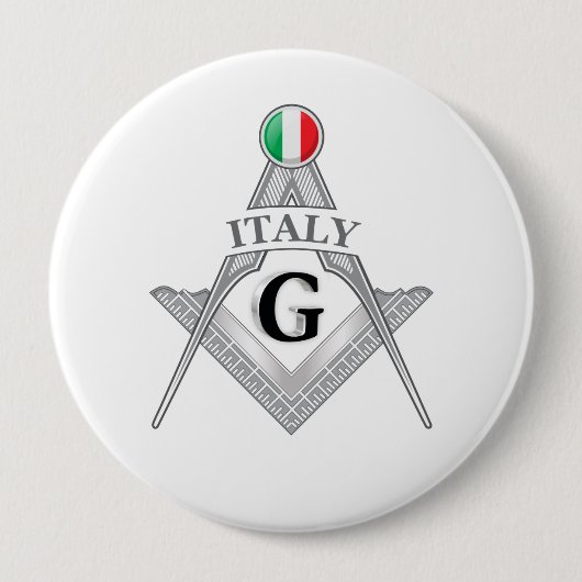 Badge Rond 10 Cm Italy freemasonry sign (Devant)