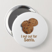 Badge Rond 10 Cm J'ai éteint pour Père Noël - .png (Devant & derrière)