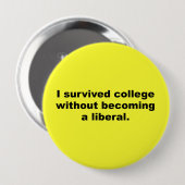 Badge Rond 10 Cm J'ai survécu à l'université sans devenir un (Devant & derrière)