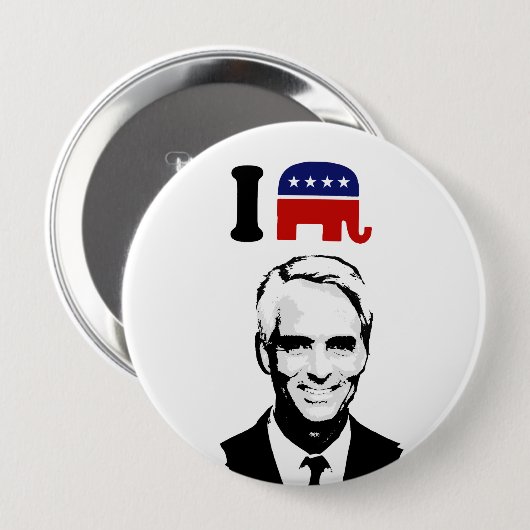 Badge Rond 10 Cm J'aime Charlie Crist (Devant & derrière)