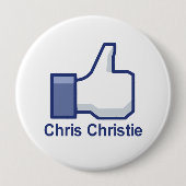 BADGE ROND 10 CM J'AIME CHRIS CHRISTIE (Devant)