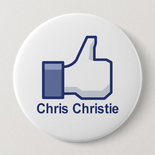 BADGE ROND 10 CM J'AIME CHRIS CHRISTIE (Devant)