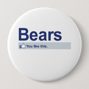 Badge Rond 10 Cm J'aime des ours