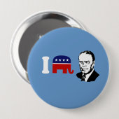 Badge Rond 10 Cm J'aime Gerald Ford (Devant & derrière)