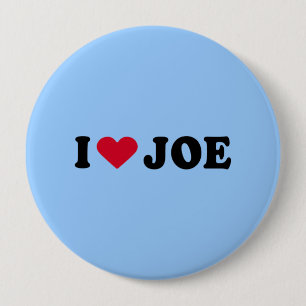 BADGE ROND 10 CM J'AIME JOE