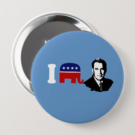 Badge Rond 10 Cm J'aime John Boehner (Devant & derrière)