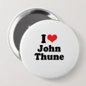 Badge Rond 10 Cm J'aime John Thune (Devant & derrière)
