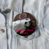Badge Rond 10 Cm J'aime le bouton de terriers de Jack Russell (En situation)