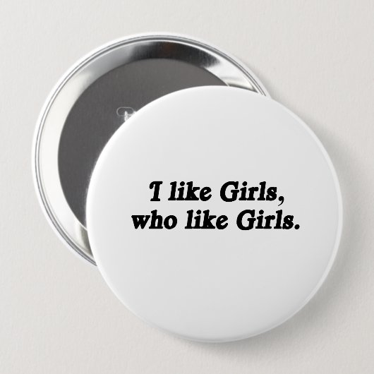 Badge Rond 10 Cm J'aime les filles (Devant & derrière)