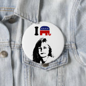 Badge Rond 10 Cm J'aime Liz Cheney (En situation)