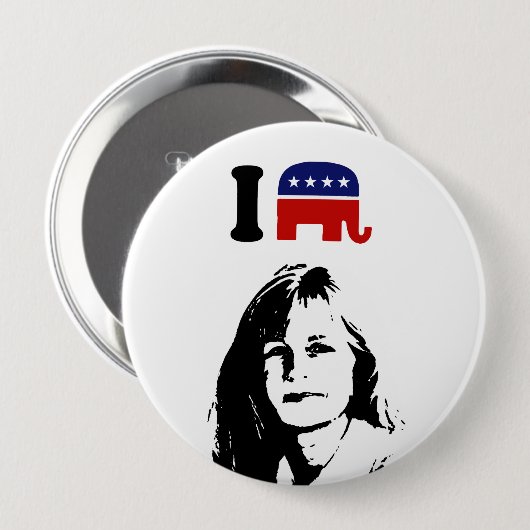 Badge Rond 10 Cm J'aime Liz Cheney (Devant & derrière)