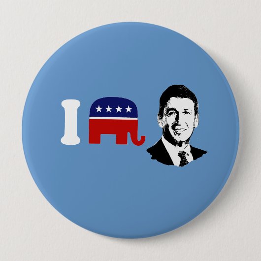 Badge Rond 10 Cm J'aime Mark Sanford (Devant)