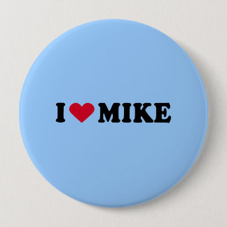 BADGE ROND 10 CM J'AIME MIKE
