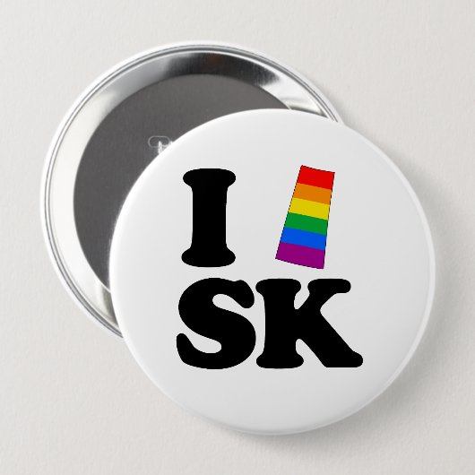 BADGE ROND 10 CM J'AIME SASKATCHEWAN GAIE - .PNG (Devant & derrière)