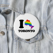 BADGE ROND 10 CM J'AIME TORONTO GAI - .PNG (En situation)