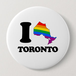 BADGE ROND 10 CM J'AIME TORONTO GAI - .PNG