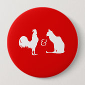 BADGE ROND 10 CM J'AIME TOUS LES DEUX (Devant)