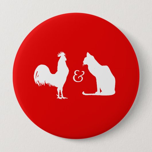 BADGE ROND 10 CM J'AIME TOUS LES DEUX (Devant)