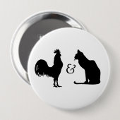 Badge Rond 10 Cm J'aime tous les deux (Devant & derrière)