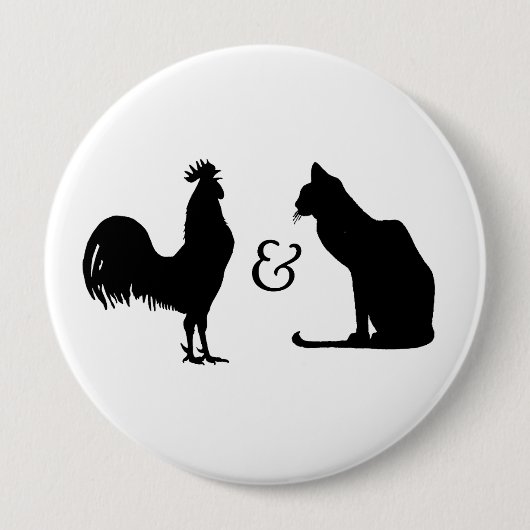 Badge Rond 10 Cm J'aime tous les deux (Devant)