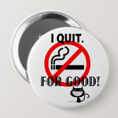 Badge Rond 10 Cm J'arrête (Devant & derrière)