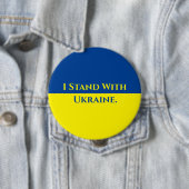 Badge Rond 10 Cm JE ME TROUVE AVEC UKRAINE Round Button, Énorme, 4 (En situation)