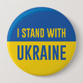 Badge Rond 10 Cm Je Suis Avec L'Ukraine (Devant)