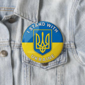 Badge Rond 10 Cm je suis avec l'Ukraine (En situation)