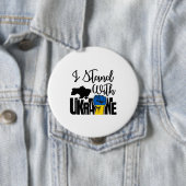 Badge Rond 10 Cm Je Suis Avec L'Ukraine | Solidarité | Carte Ukrain (En situation)