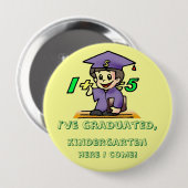 Badge Rond 10 Cm Je suis diplômé - (Devant & derrière)