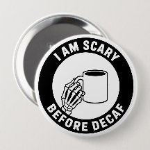 Je Suis Effrayant Avant Décaféiné Drôle Squelette 