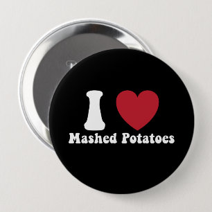Badge Rond 10 Cm Je suis fan de purée de pommes de terre Cadeau de