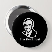 BADGE ROND 10 CM JE SUIS PAULITIQUE (Devant & derrière)