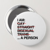 BADGE ROND 10 CM JE SUIS UNE PERSONNE (Devant & derrière)