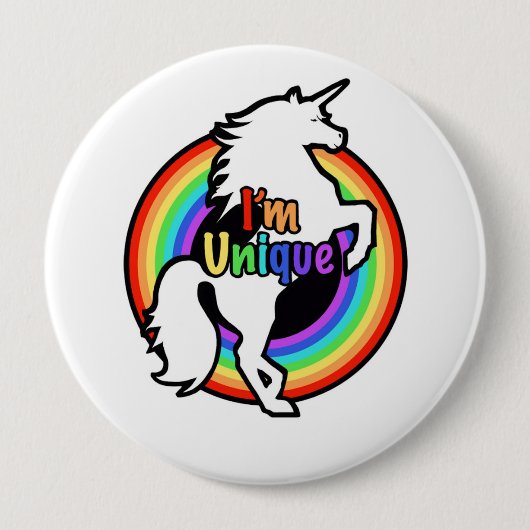 Badge Rond 10 Cm Je suis unique (Devant)