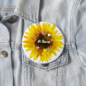 Badge Rond 10 Cm Je T'aime (En situation)