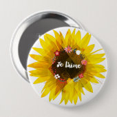 Badge Rond 10 Cm Je T'aime (Devant & derrière)