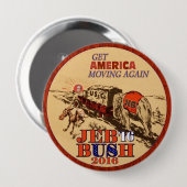 Badge Rond 10 Cm Jeb Bush 2016 (Devant & derrière)