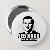 Badge Rond 10 Cm Jeb Bush pour le président (Devant & derrière)