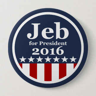 Badge Rond 10 Cm Jeb pour des boutons de président 2016 campagne