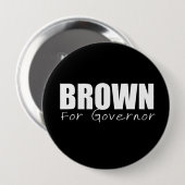 Badge Rond 10 Cm JERRY BROWN Election Gear (Devant & derrière)