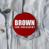 Badge Rond 10 Cm JERRY BROWN Election Gear (En situation)