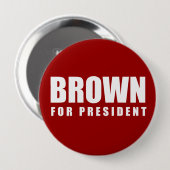 Badge Rond 10 Cm JERRY BROWN Election Gear (Devant & derrière)