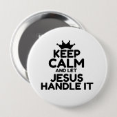 BADGE ROND 10 CM JESUS (Devant & derrière)