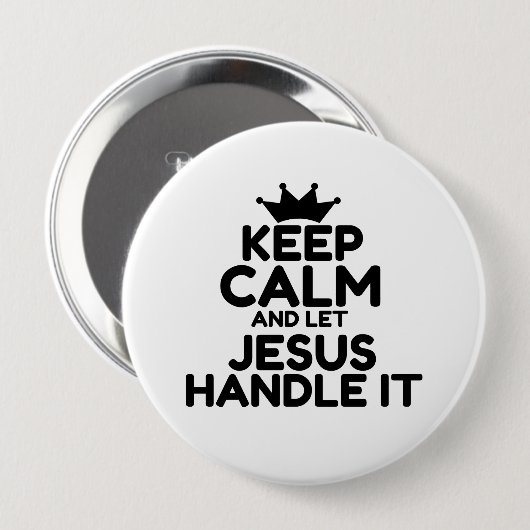 BADGE ROND 10 CM JESUS (Devant & derrière)