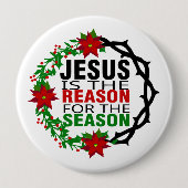 Badge Rond 10 Cm Jésus est la raison de la saison (Devant)