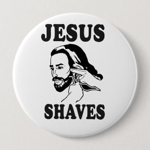 BADGE ROND 10 CM JESUS SHAVES