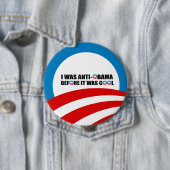 BADGE ROND 10 CM J'ÉTAIS ANTI-OBAMA AVANT D'ÊTRE COOL (En situation)