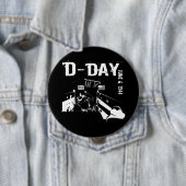 Badge Rond 10 Cm JEUDI 6 juin 1944 (En situation)